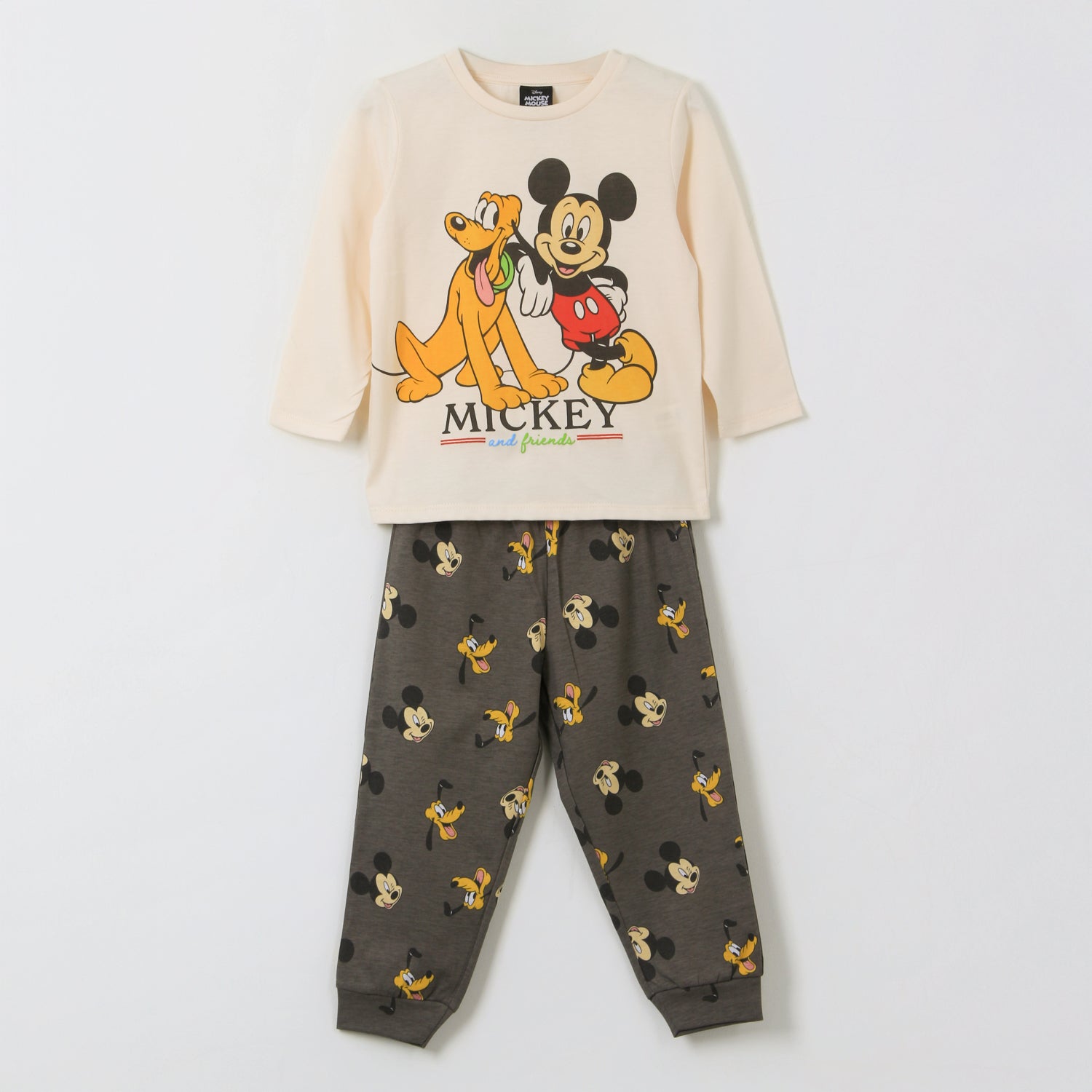 Pijama Manga Larga Niño Mickey & Pluto Blanco Disney - Pijamas Chile | The Brands Club cl