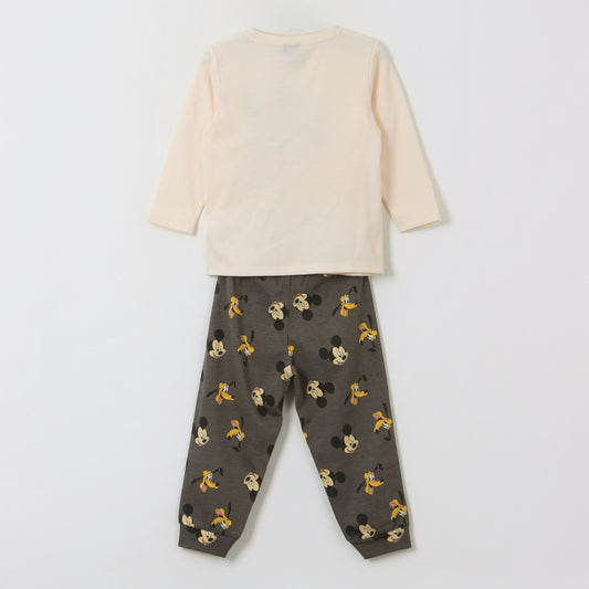 Pijama Manga Larga Niño Mickey & Pluto Blanco Disney - Pijamas Chile | The Brands Club cl