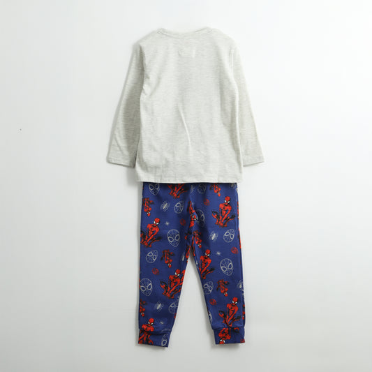 Pijama Manga Larga Niño Spiderman Print Gris Marvel - Pijamas Chile | The Brands Club cl