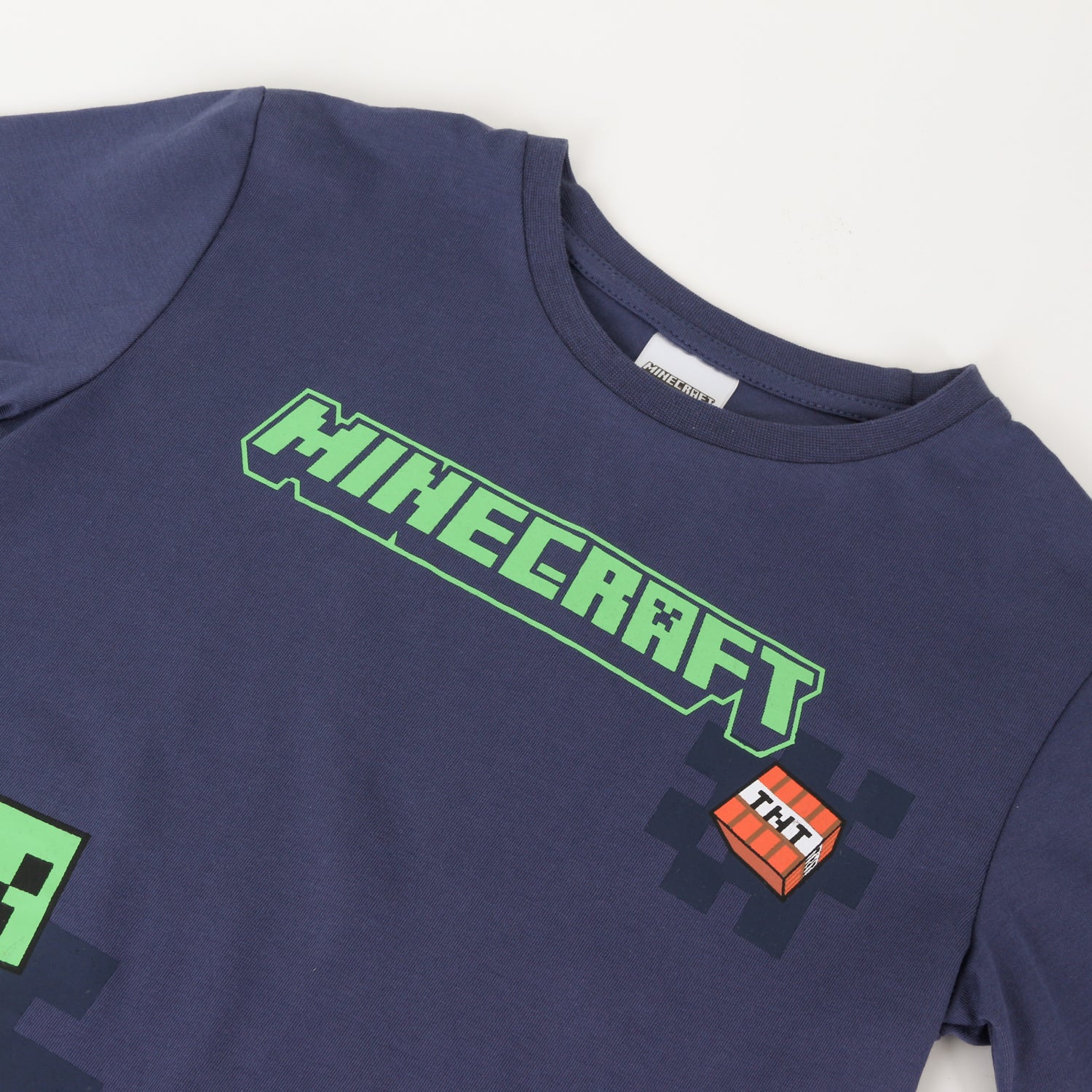 Pijama Manga Larga Niño TNT Creeper Azul Minecraft - Pijamas Chile | The Brands Club cl