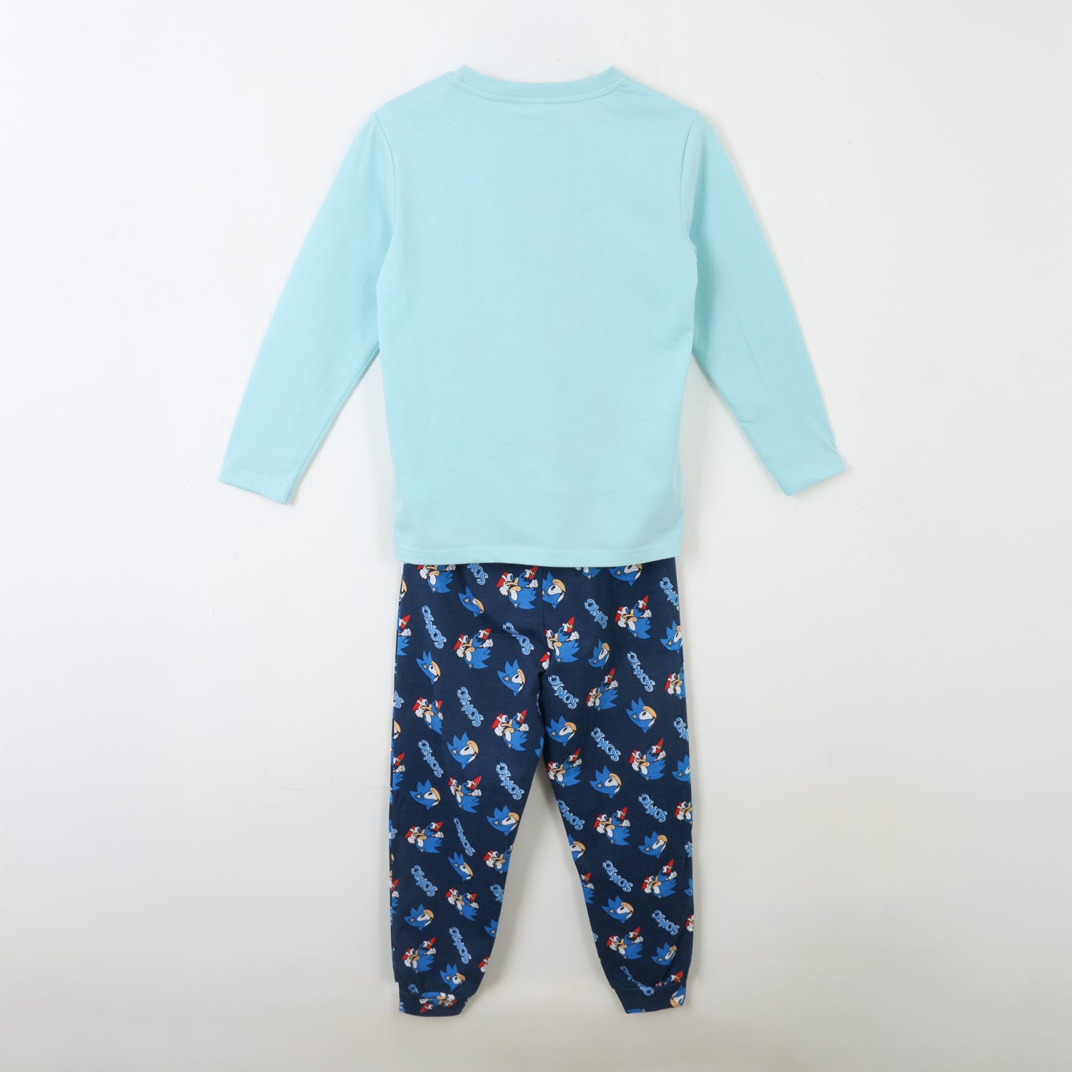 Pijama Manga Larga Niño Sonic Corriendo Celeste Sonic - Pijamas Chile | The Brands Club cl