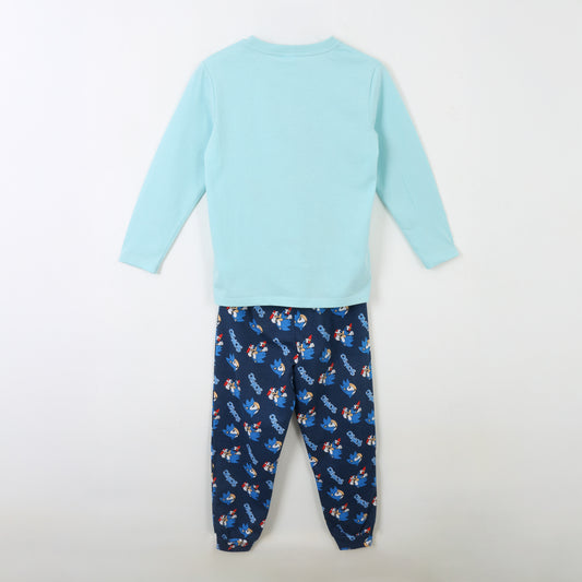 Pijama Manga Larga Niño Sonic Corriendo Celeste Sonic - Pijamas Chile | The Brands Club cl