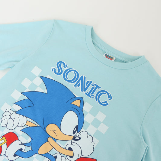 Pijama Manga Larga Niño Sonic Corriendo Celeste Sonic - Pijamas Chile | The Brands Club cl