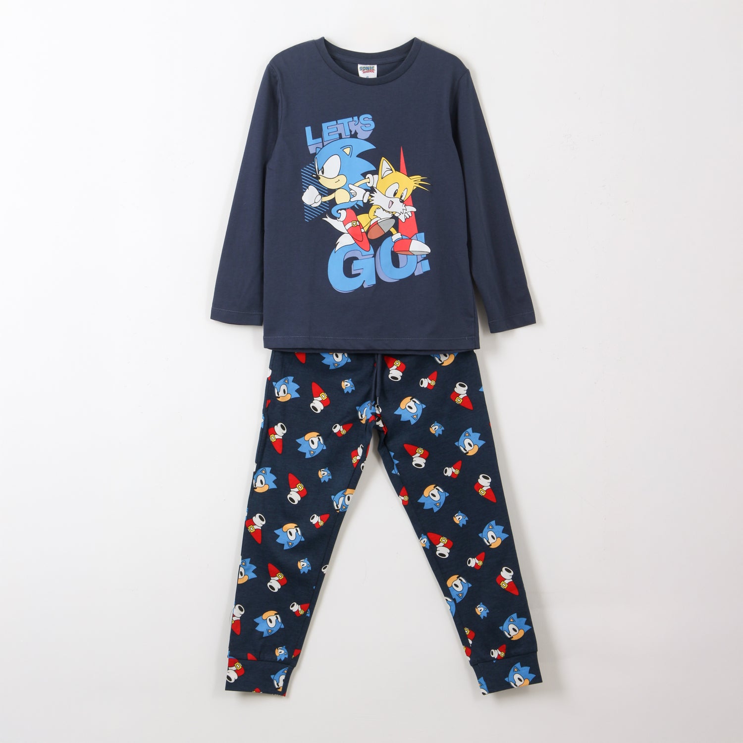 Pijama Manga Larga Niño Lets Go Azul Sonic - Pijamas Chile | The Brands Club cl