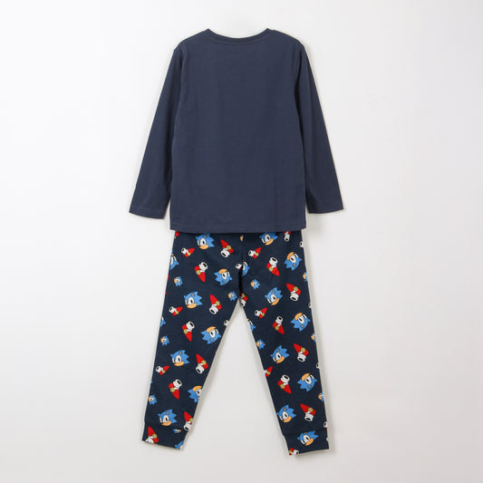 Pijama Manga Larga Niño Lets Go Azul Sonic - Pijamas Chile | The Brands Club cl