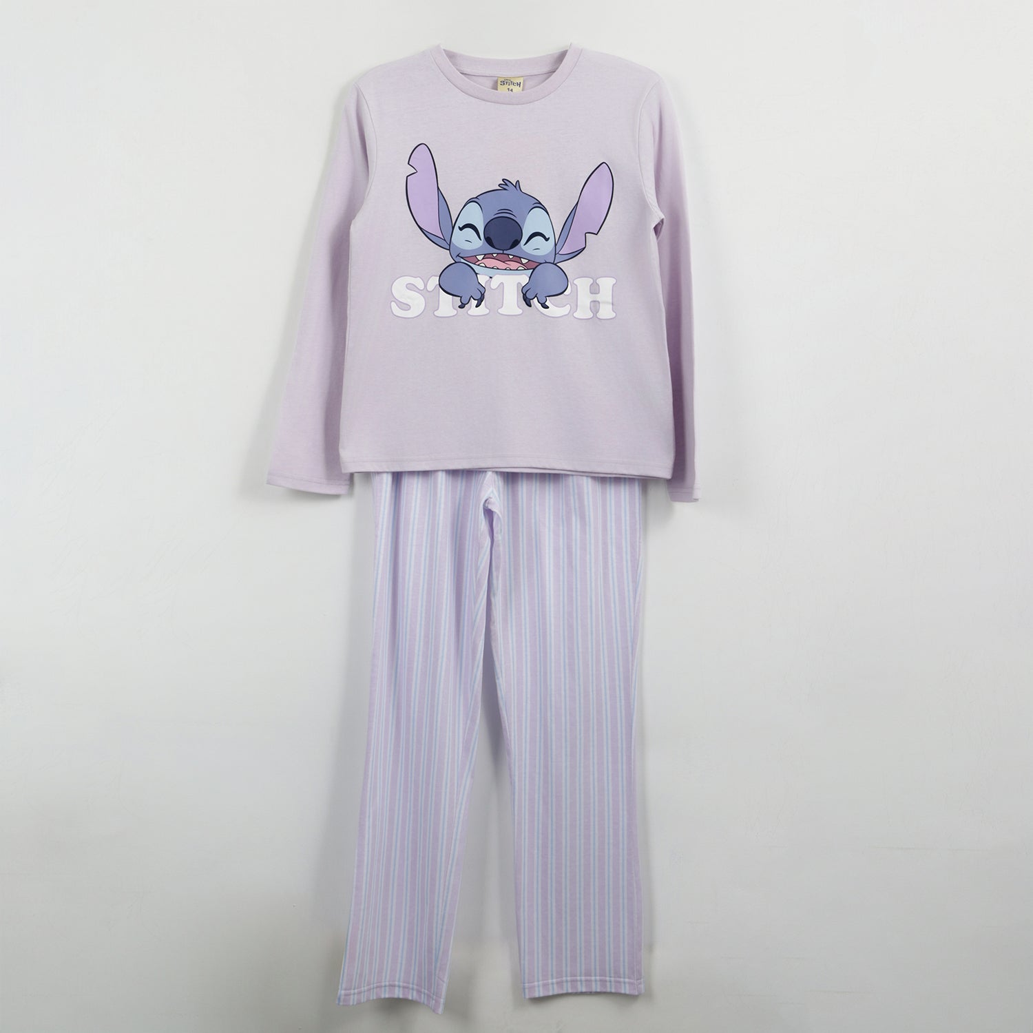 Pijama Manga Larga Niña Morado Smile Lilo & Stitch Disney