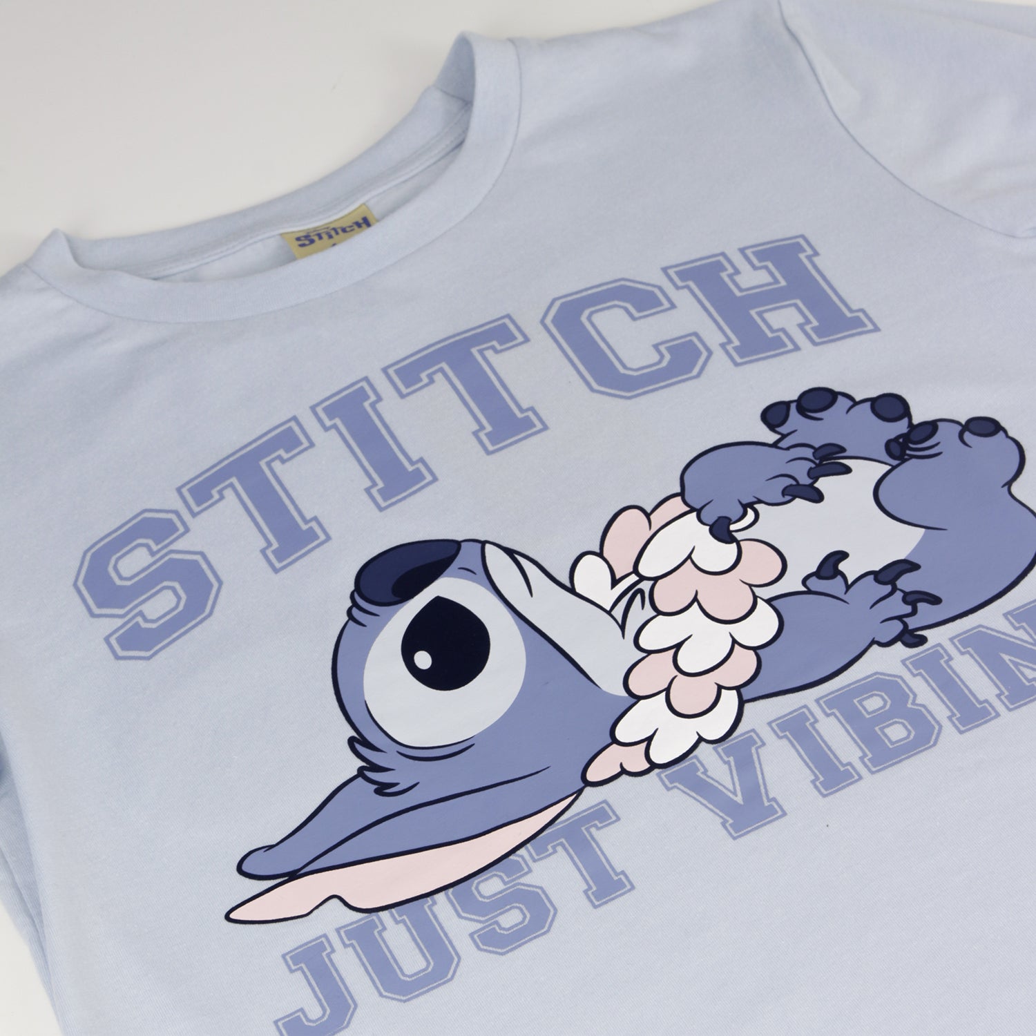 Pijama Manga Larga Niña Celeste Vibing Lilo & Stitch Disney