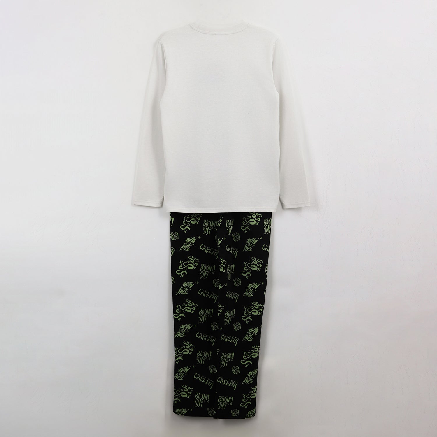 Pijama Manga Larga Niño Gris Creeper Minecraft - Pijamas Chile | The Brands Club cl