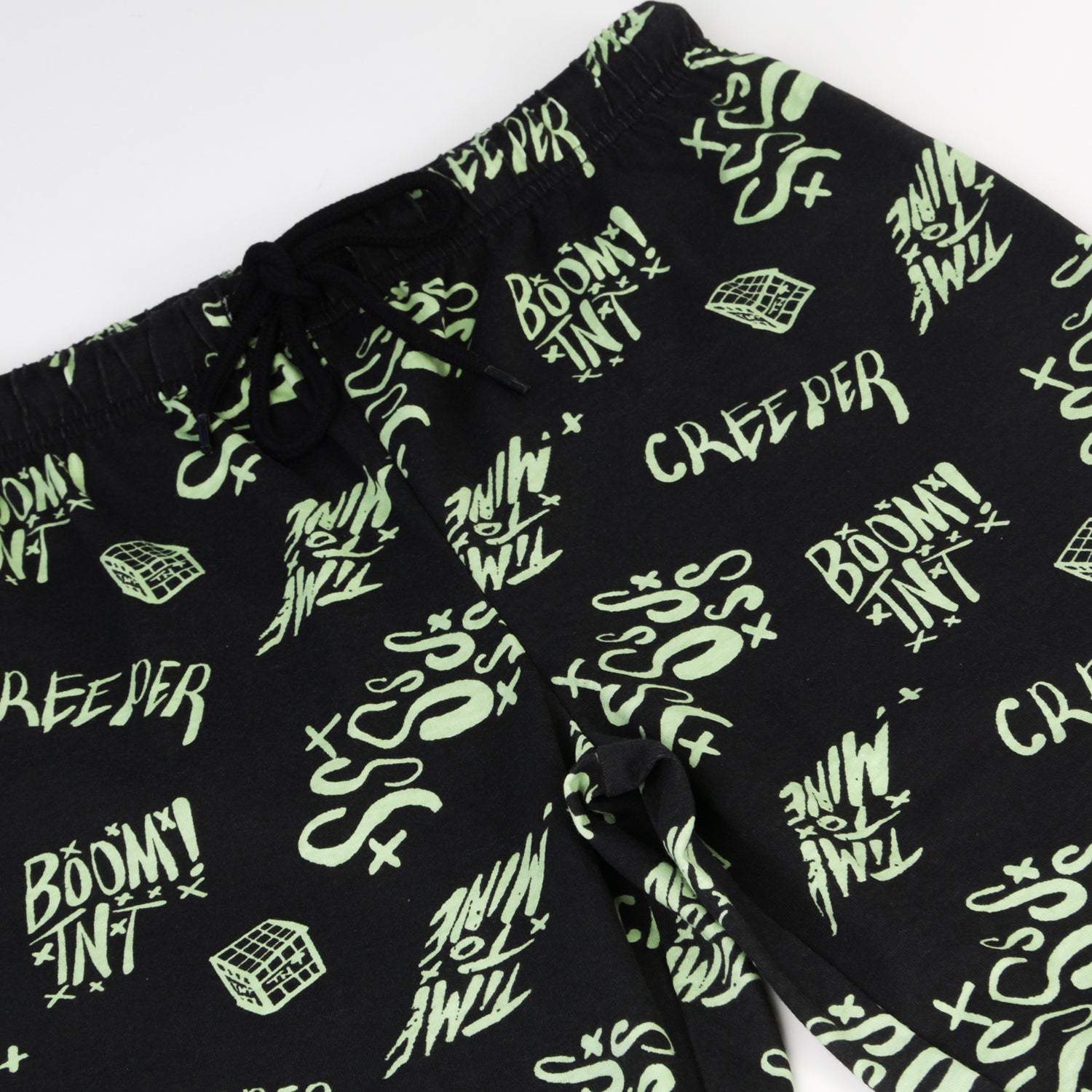 Pijama Manga Larga Niño Gris Creeper Minecraft