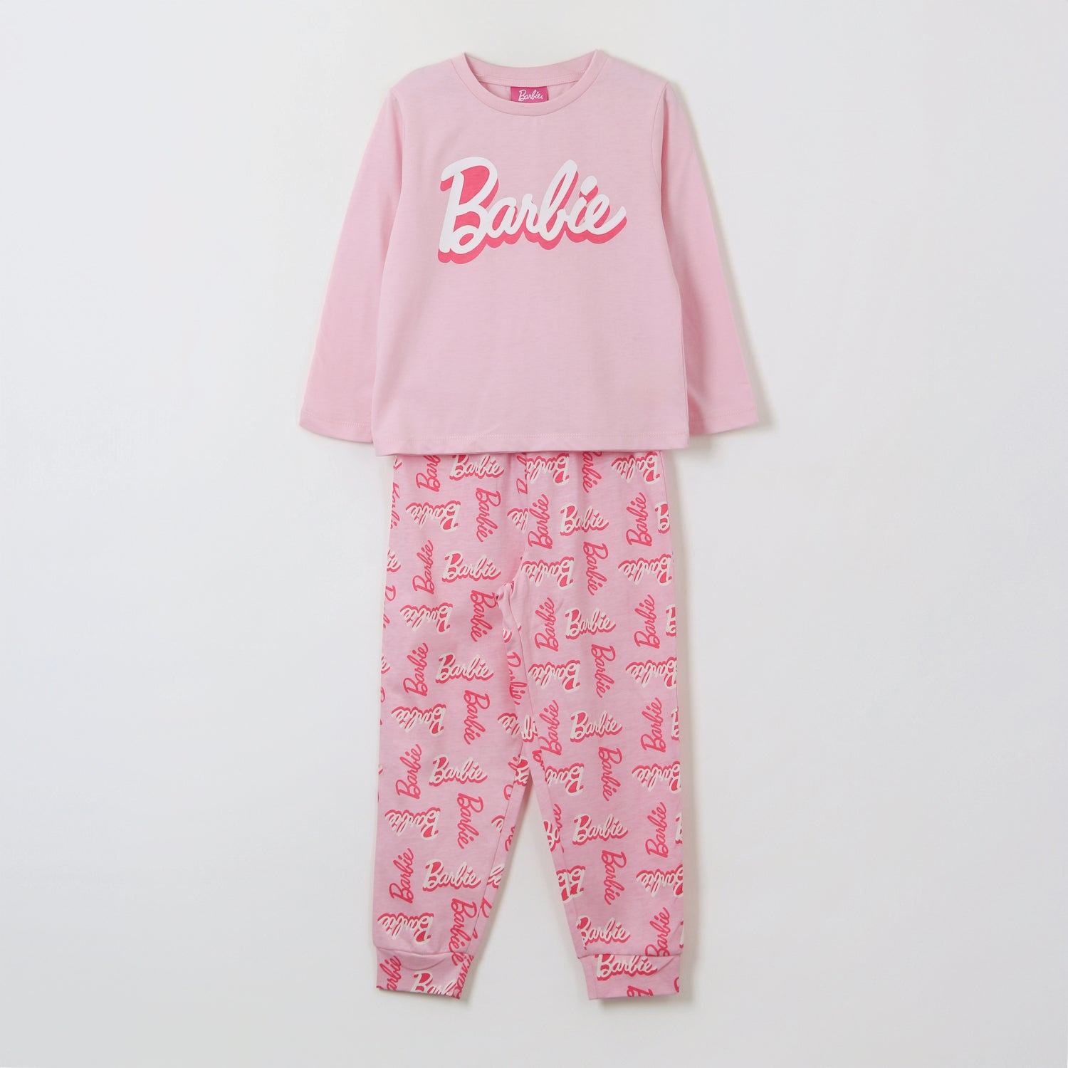 Pijama Manga Larga Niña Logo Rosado Barbie - Pijamas Chile | The Brands Club cl
