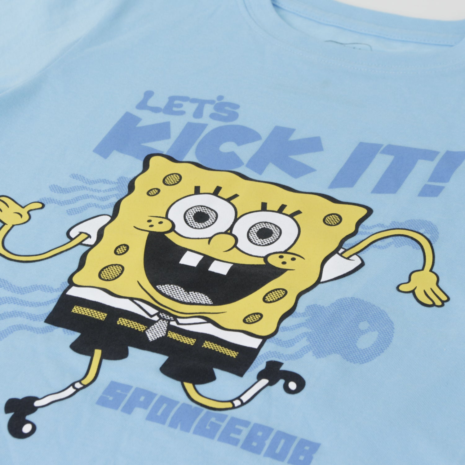 Pijama Manga Corta Niño Celeste Let’s Kick It Bob Esponja