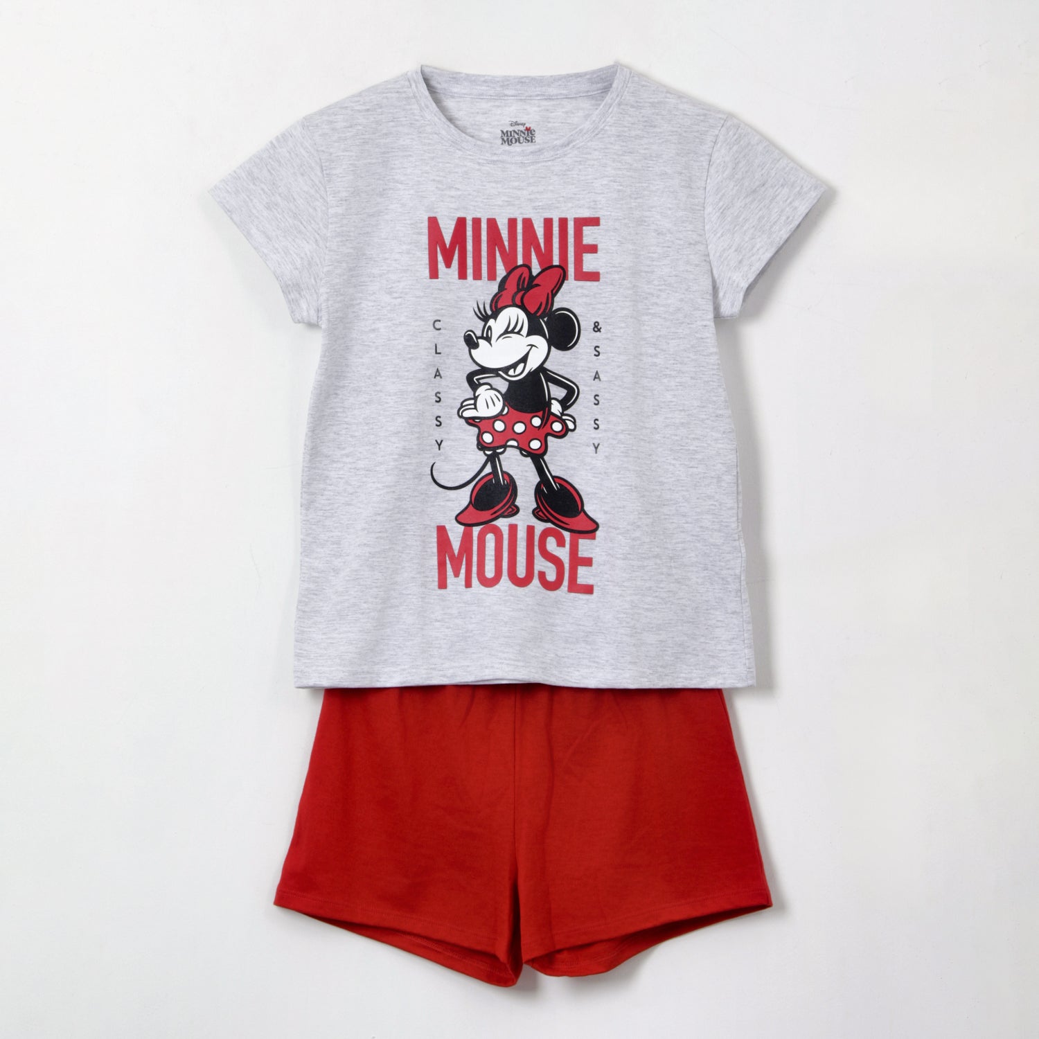 Pijama Manga Corta Teen Gris Classy & Sassy Minnie Disney