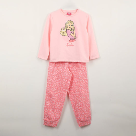 Pijama Manga Larga Niña Muñeca Rosado Barbie - Pijamas Chile | The Brands Club cl
