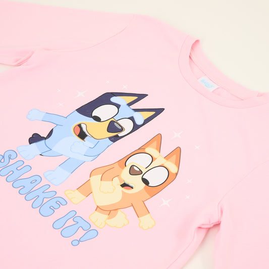 Pijama Manga Larga Niña Shake It Rosado Bingo & Bluey - Pijamas Chile | The Brands Club cl