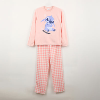 Pijama Manga Larga Niña Goodnight Lilo & Stitch Rosa Disney