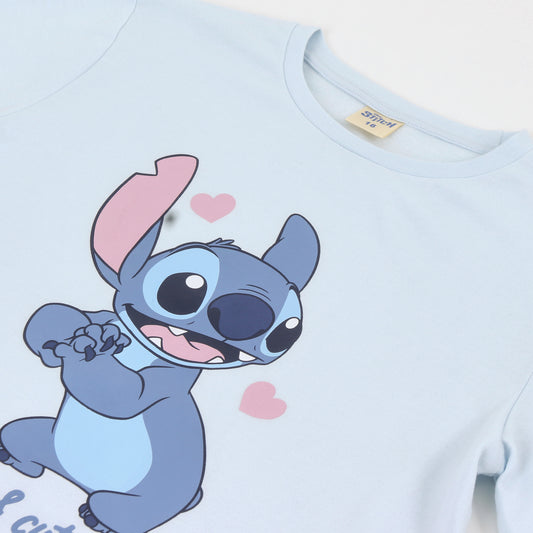 Pijama Manga Larga Juvenil Lilo & Stitch Celeste Disney - Pijamas Chile | The Brands Club cl