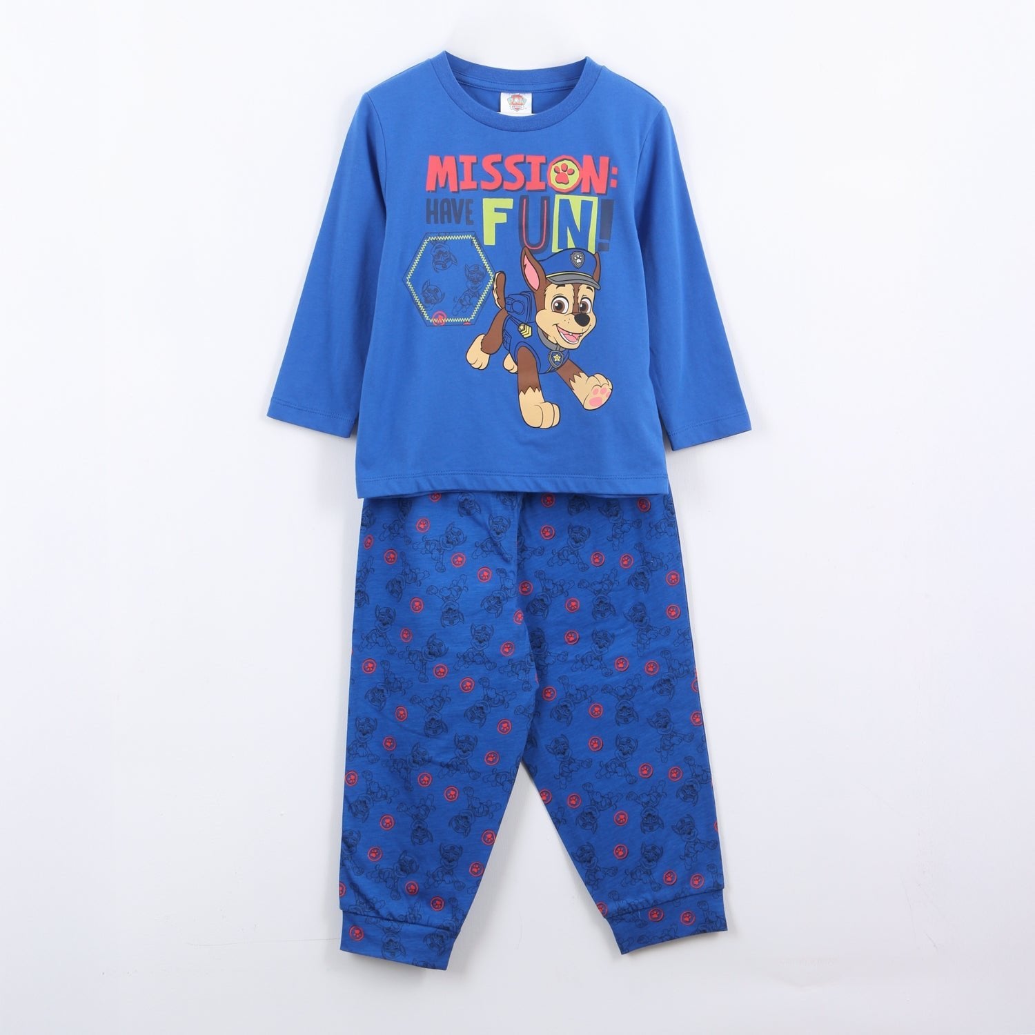 Pijama Manga Larga Niño Mission Fun Chase Azul Paw Patrol - Pijamas Chile | The Brands Club cl