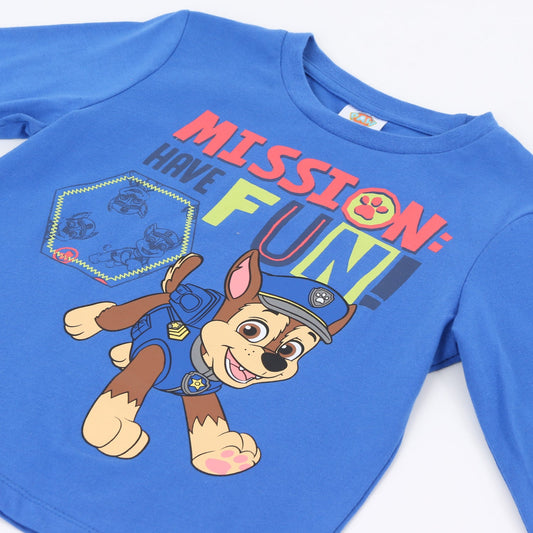 Pijama Manga Larga Niño Mission Fun Chase Azul Paw Patrol - Pijamas Chile | The Brands Club cl