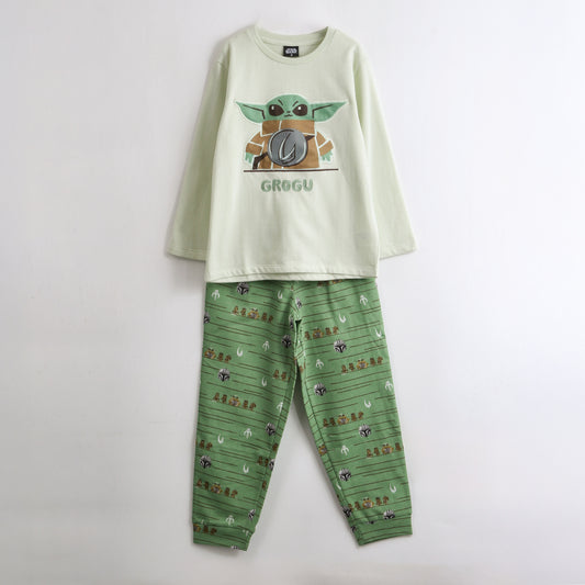 Pijama Manga Larga Niño Grogu Verde Star Wars - Pijamas Chile | The Brands Club cl