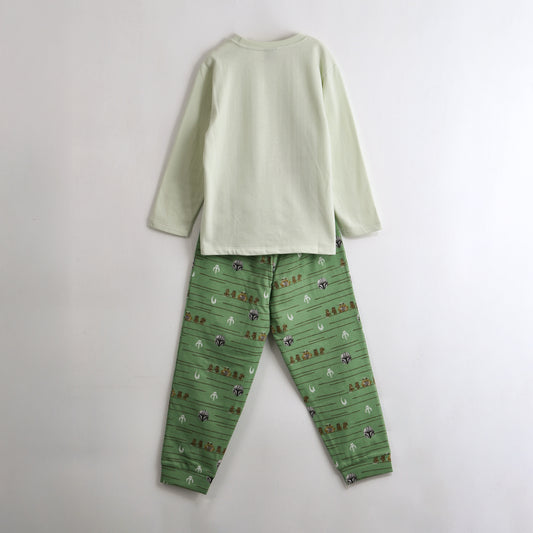 Pijama Manga Larga Niño Grogu Verde Star Wars - Pijamas Chile | The Brands Club cl