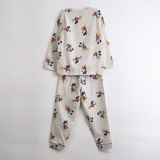 Pijama Manga Larga Niño Full Print Mickey Gris Disney - Pijamas Chile | The Brands Club cl