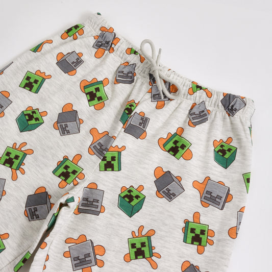 Pijama Manga Larga Niño Mobs Verde Minecraft - Pijamas Chile | The Brands Club cl