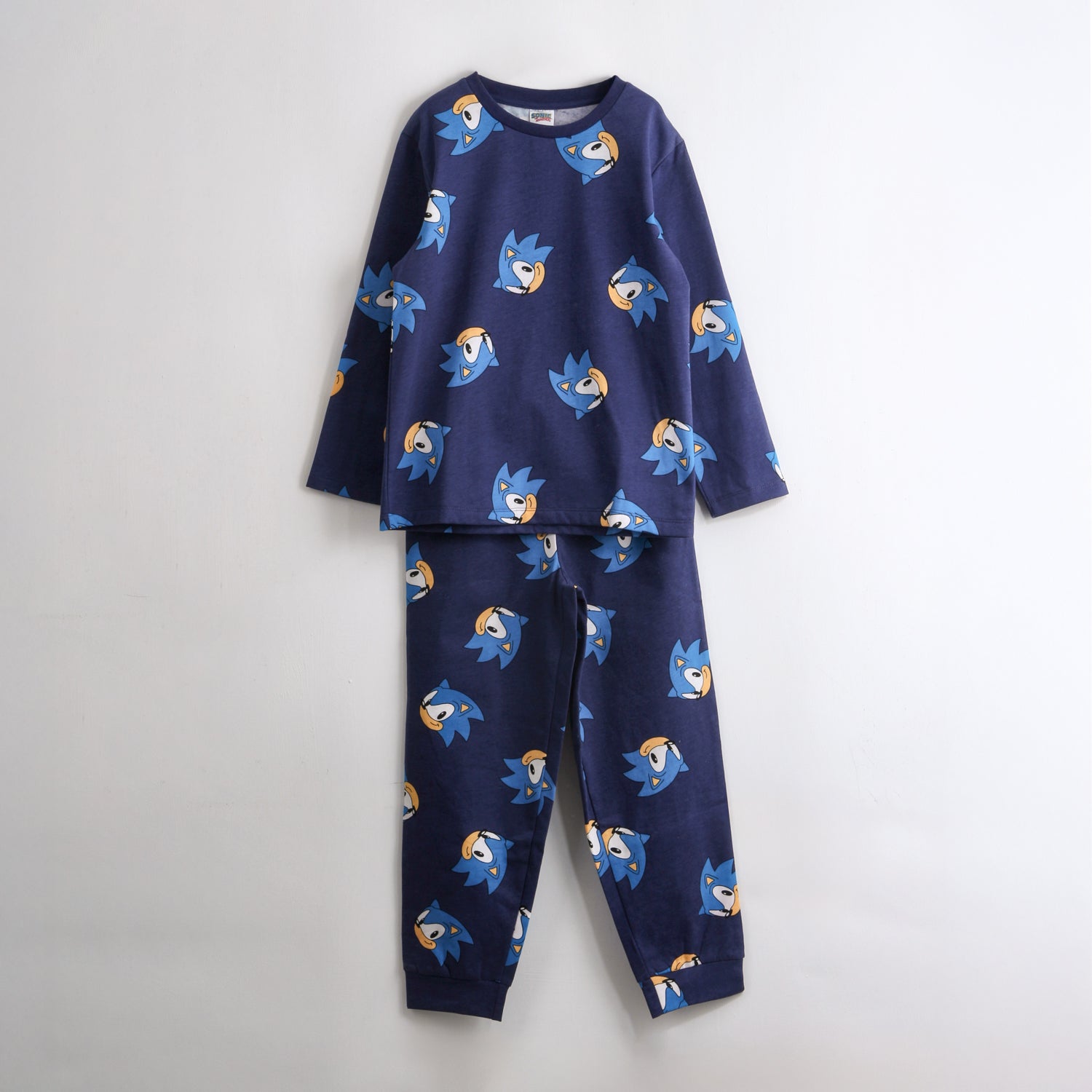 Pijama Manga Larga Full Print Caras Azul Sonic - Pijamas Chile | The Brands Club cl