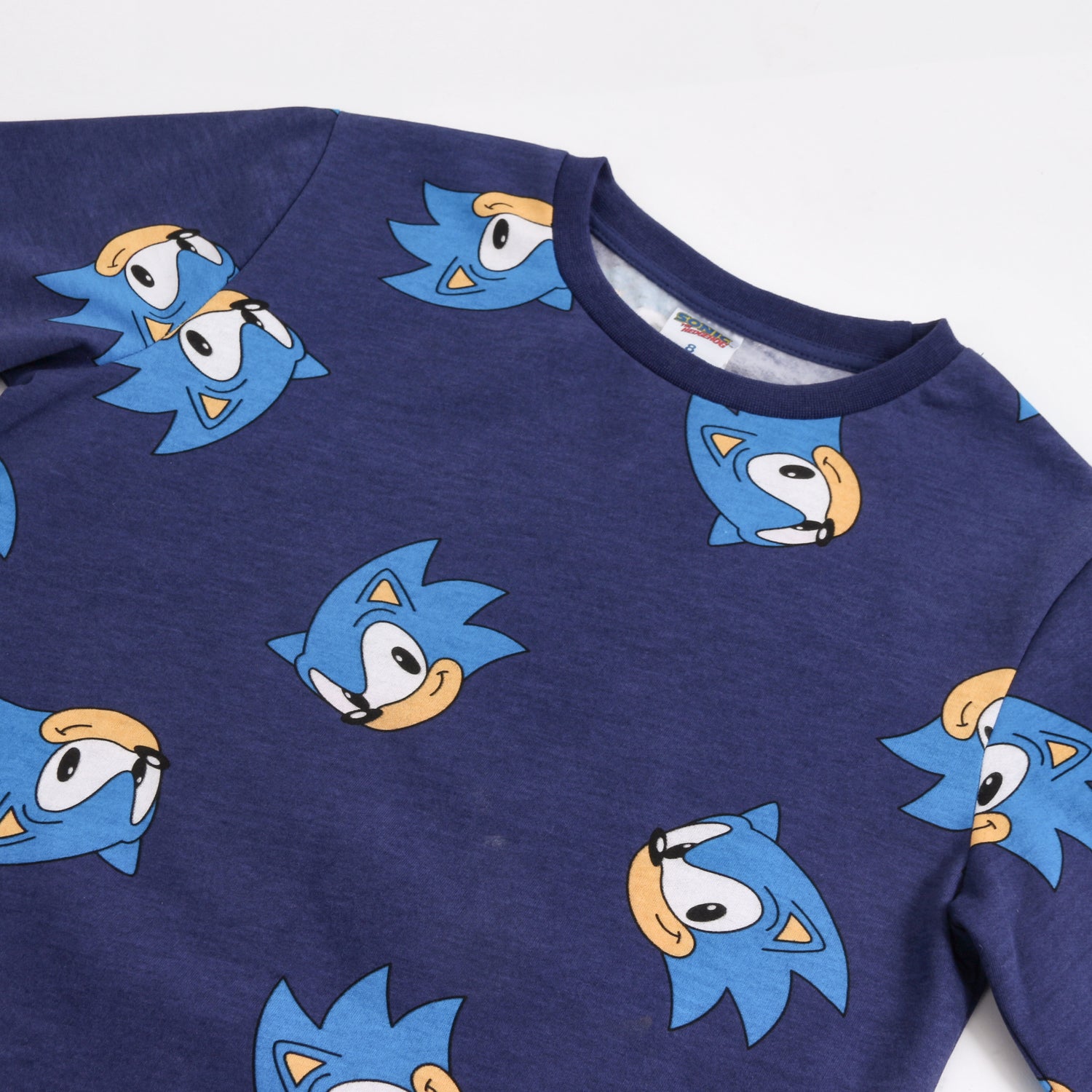 Pijama Manga Larga Full Print Caras Azul Sonic - Pijamas Chile | The Brands Club cl