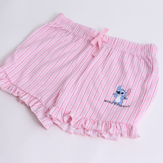 Pijama Manga Corta Niña Lilo & Stitch Disney Listado Rosado - Pijamas Chile | The Brands Club cl