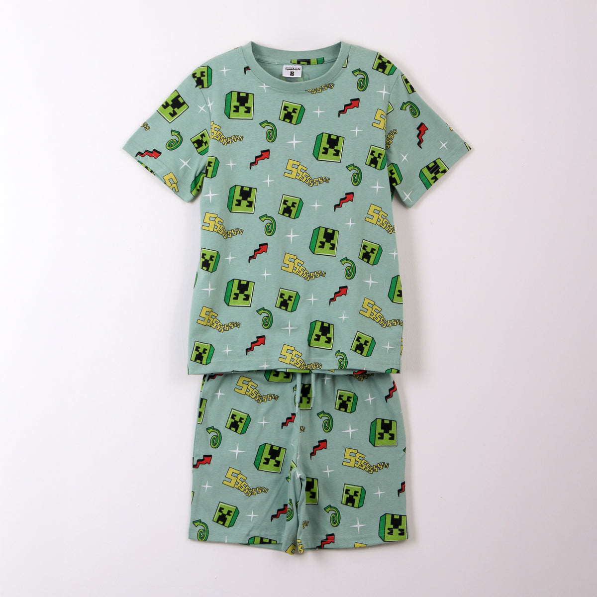Pijama Manga Corta Niño Minecraft Creepers Verde - Pijamas Chile | The Brands Club cl