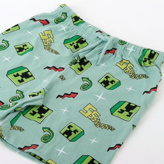 Pijama Manga Corta Niño Minecraft Creepers Verde - Pijamas Chile | The Brands Club cl
