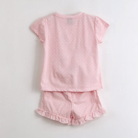 Pijama Manga Corta Niña Minnie Disney Lunares Rosado - Pijamas Chile | The Brands Club cl