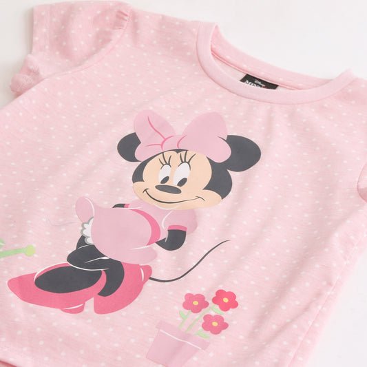 Pijama Manga Corta Niña Minnie Disney Lunares Rosado - Pijamas Chile | The Brands Club cl