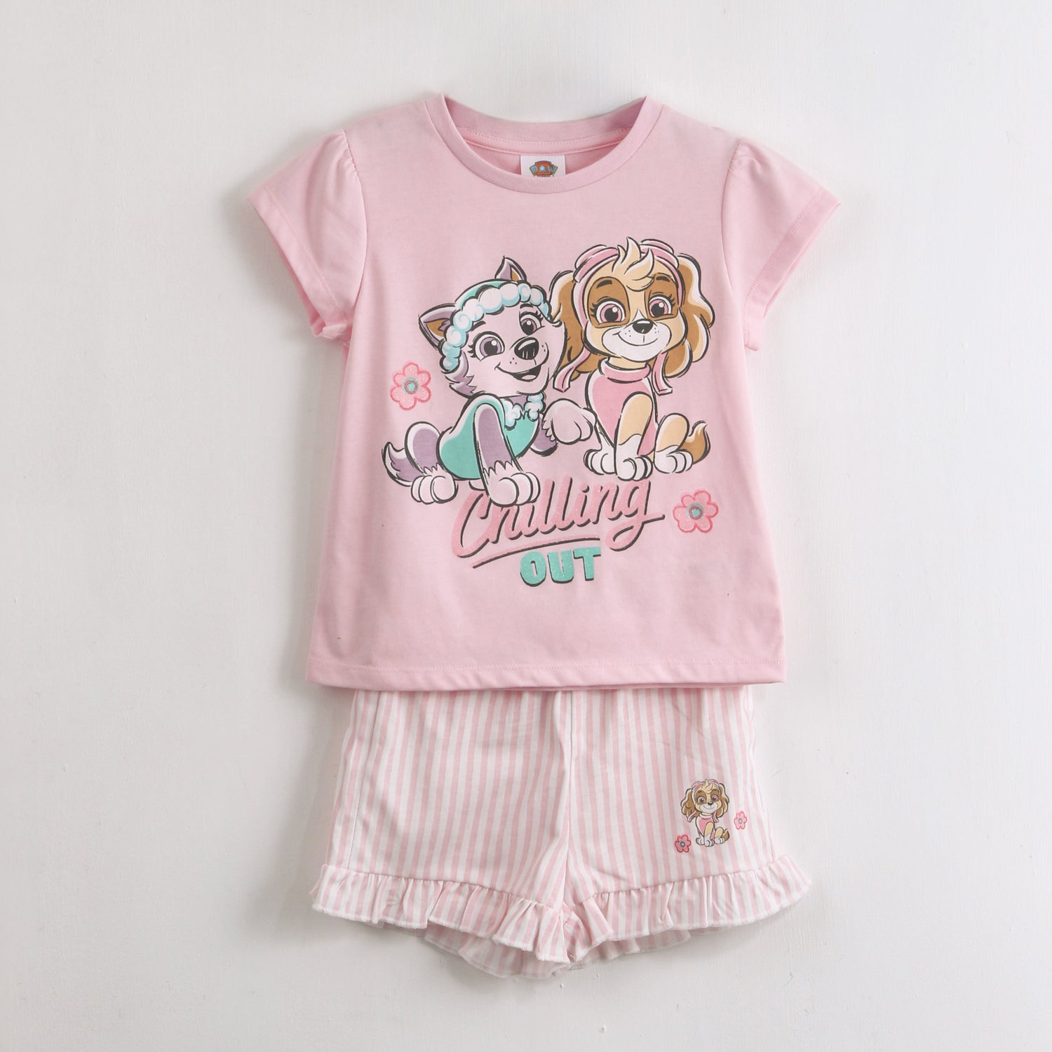 Pijama Manga Corta Niña Paw Patrol Chilling Out Rosado