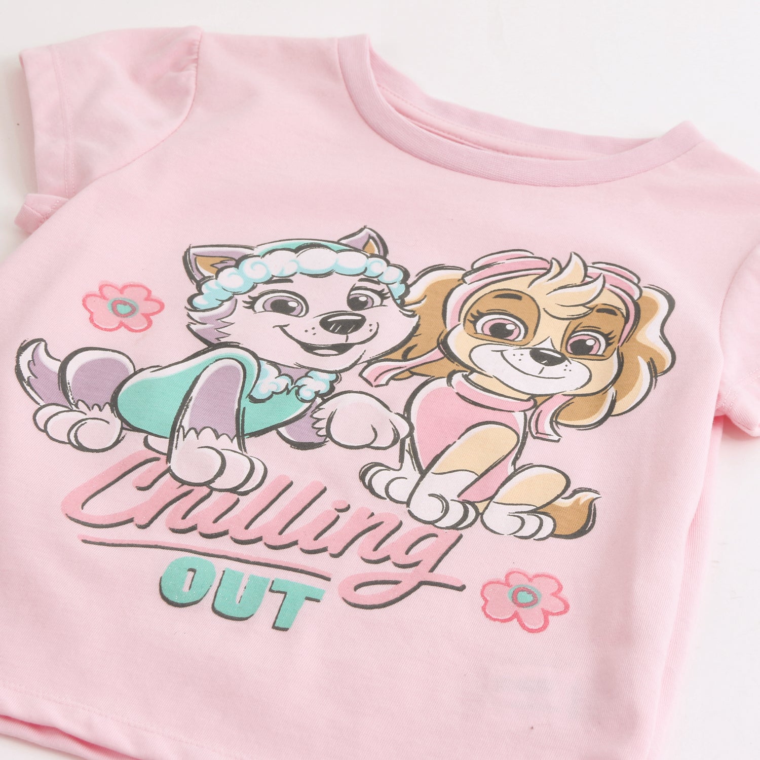 Pijama Manga Corta Niña Paw Patrol Chilling Out Rosado