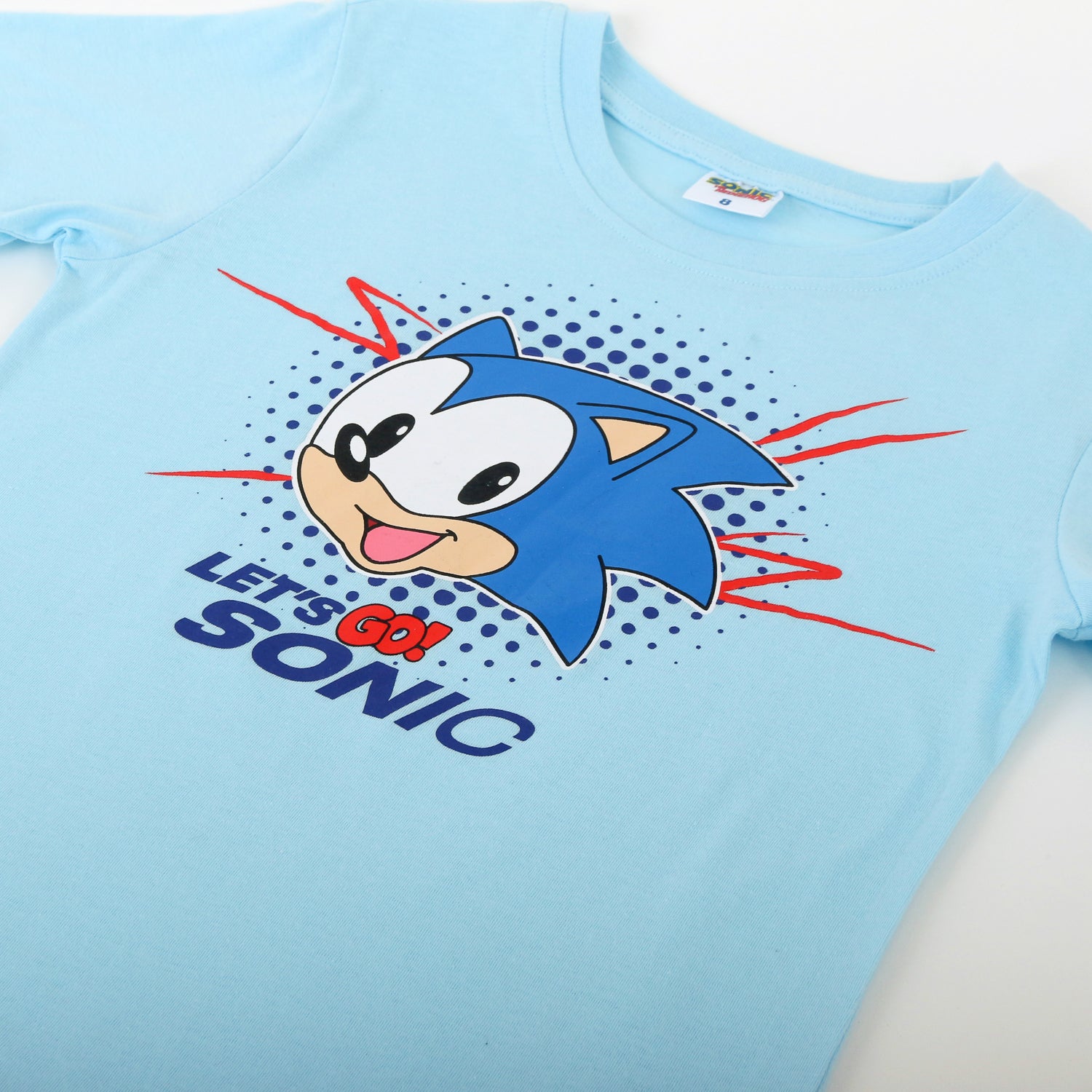 Pijama Manga Corta Niño Sonic Lets Go Celeste