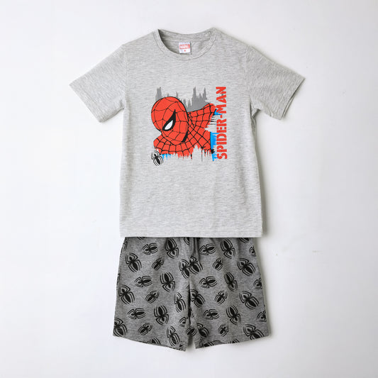 Pijama Manga Corta Niño Spiderman Marvel Arañas Gris - Pijamas Chile | The Brands Club cl