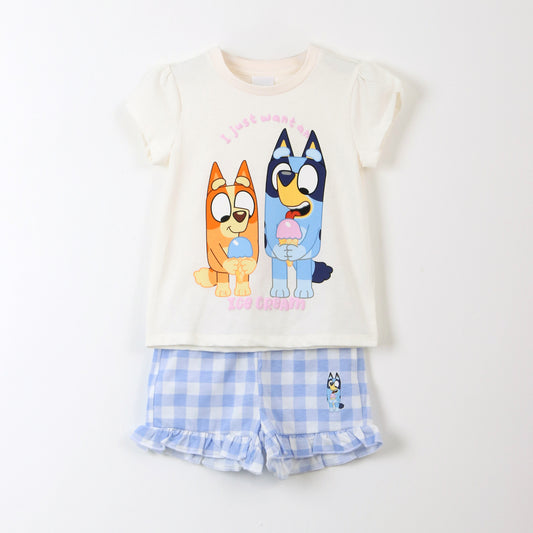 Pijama Manga Corta Niña Bingo & Bluey Diseño Rosado - Pijamas Chile | The Brands Club cl