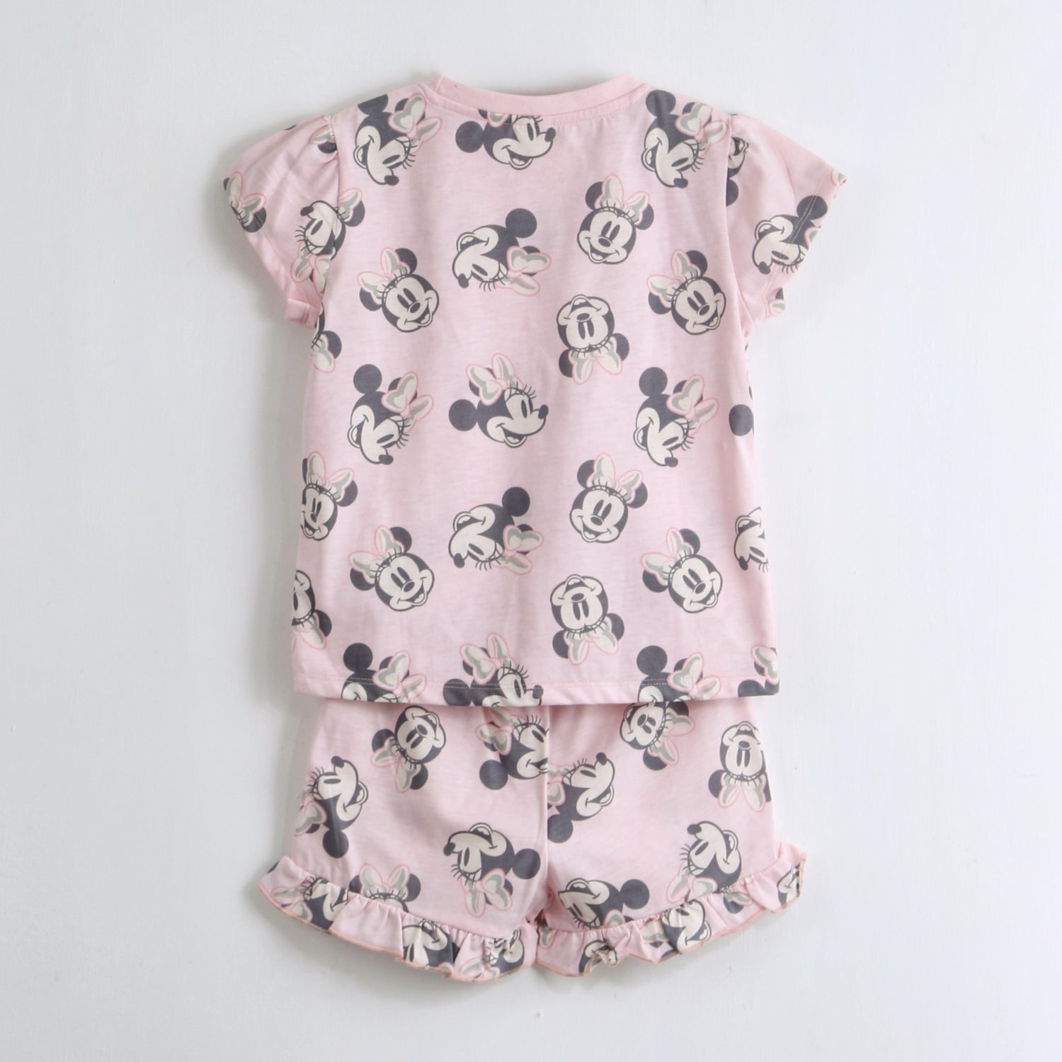 Pijama Manga Corta Niña Minnie Disney Full Print Rosado