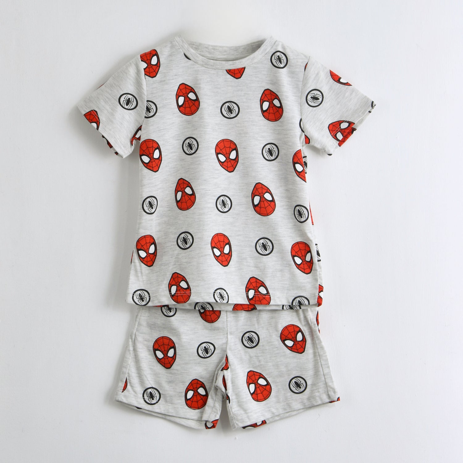 Pijama Manga Corta Niño Spiderman Marvel Full Print Gris