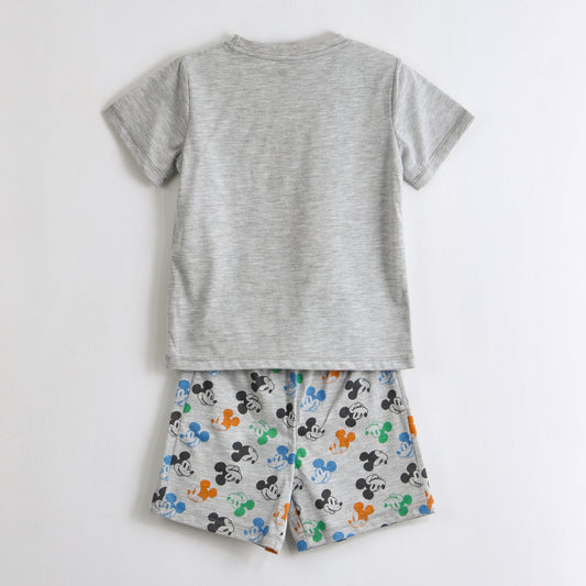 Pijama Manga Corta Niño Mickey Disney Parado Gris - Pijamas Chile | The Brands Club cl