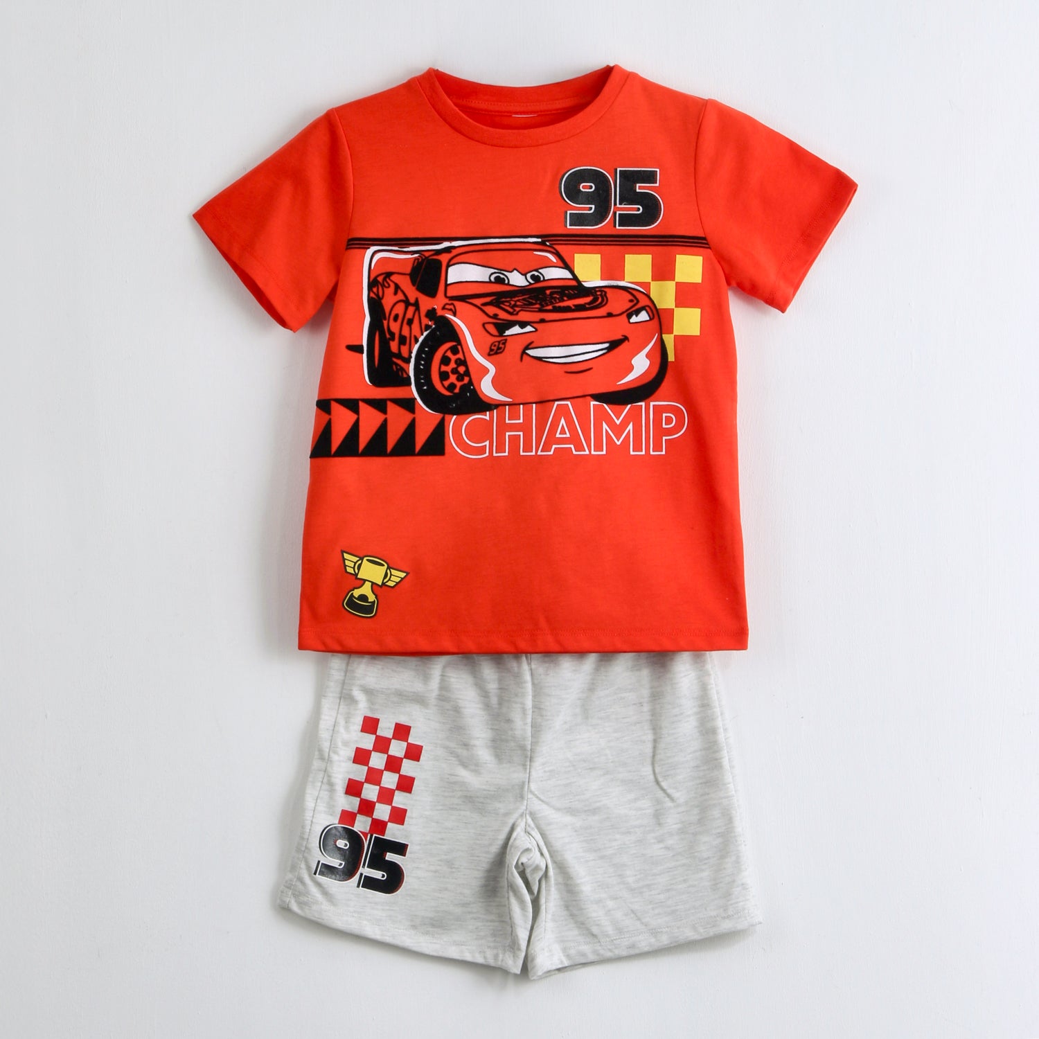 Pijama Manga Corta Niño Cars Disney Champ Rojo