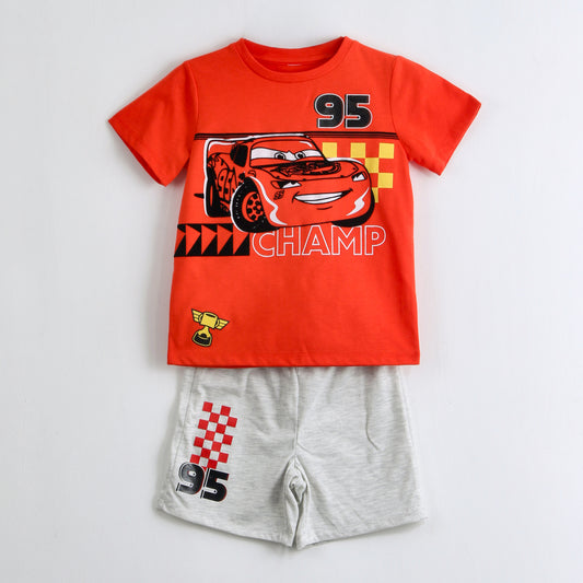 Pijama Manga Corta Niño Cars Disney Champ Rojo - Pijamas Chile | The Brands Club cl