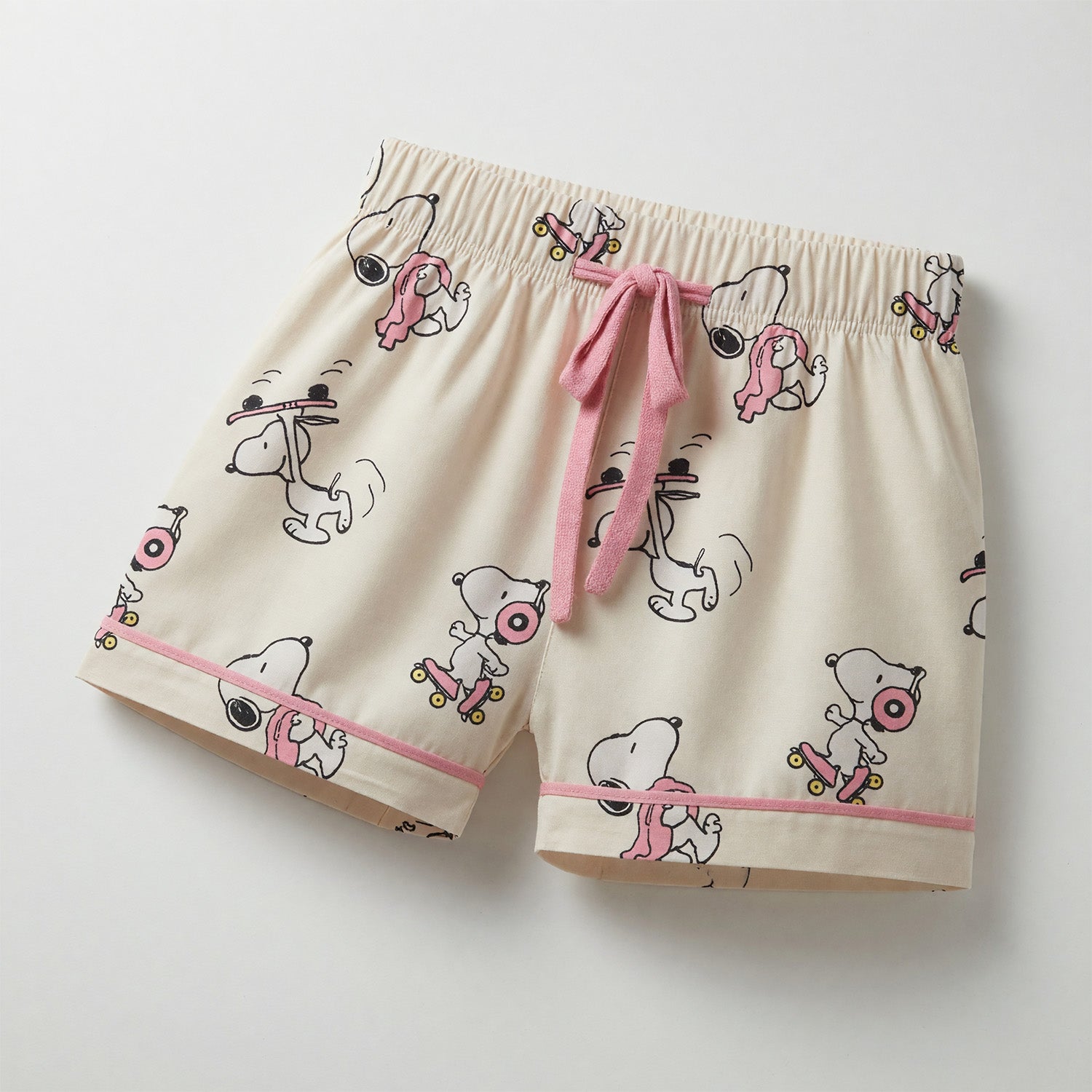 Pijama Manga Corta Mujer Snoopy Full Print Blanco