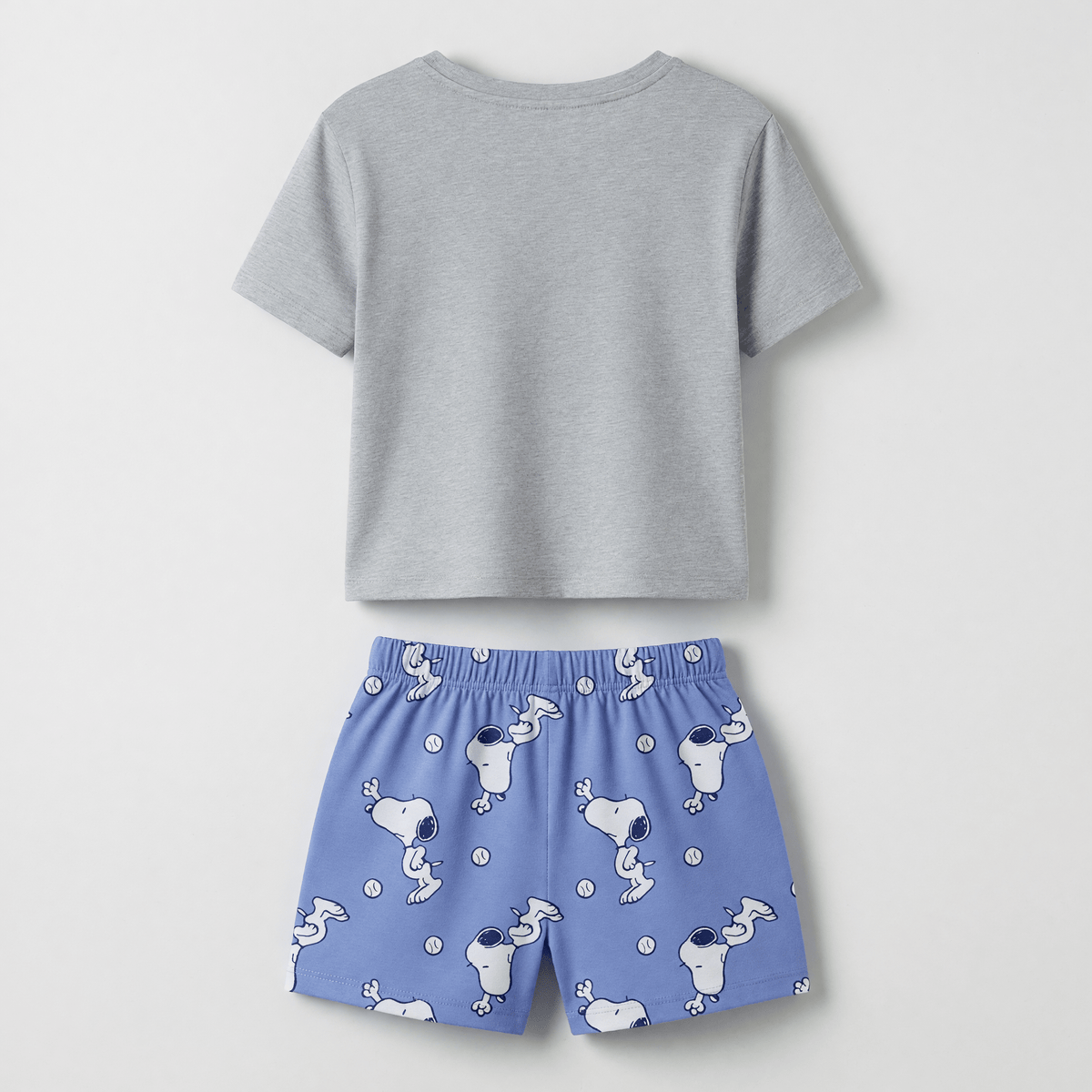 Pijama Manga Corta Mujer Snoopy Tennis Gris - Pijamas Chile | The Brands Club cl
