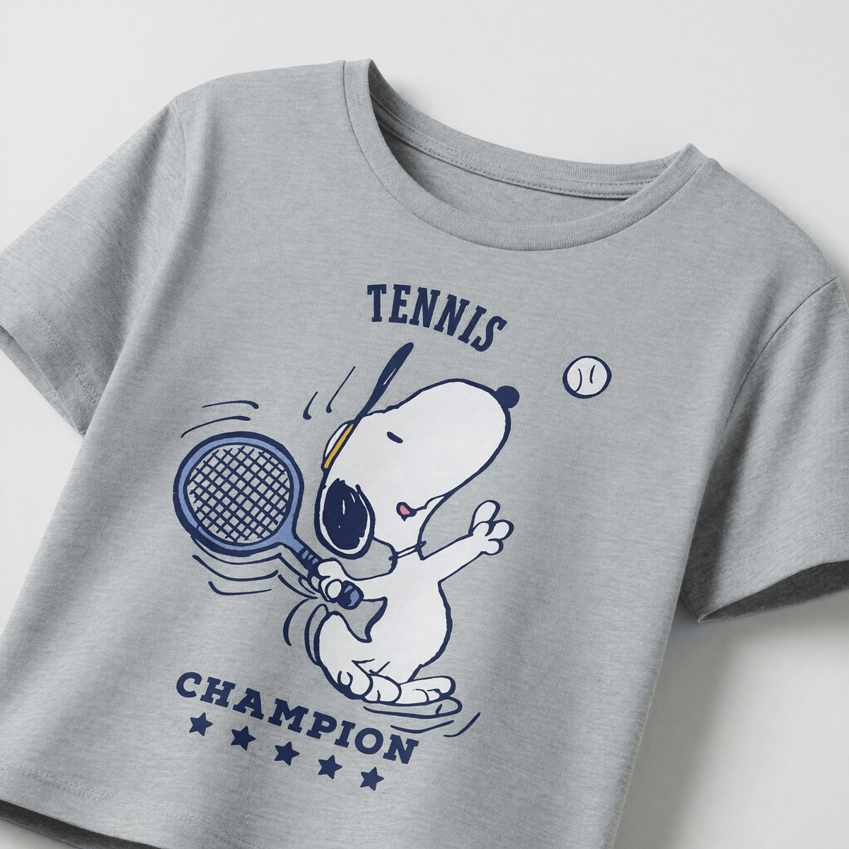Pijama Manga Corta Mujer Snoopy Tennis Gris - Pijamas Chile | The Brands Club cl