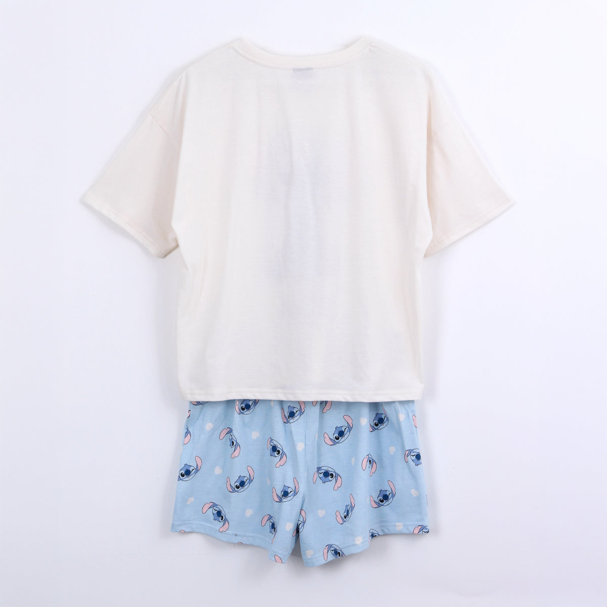 Pijama Manga Corta Mujer Lilo & Stitch Disney Aloha Blanco - Pijamas Chile | The Brands Club cl