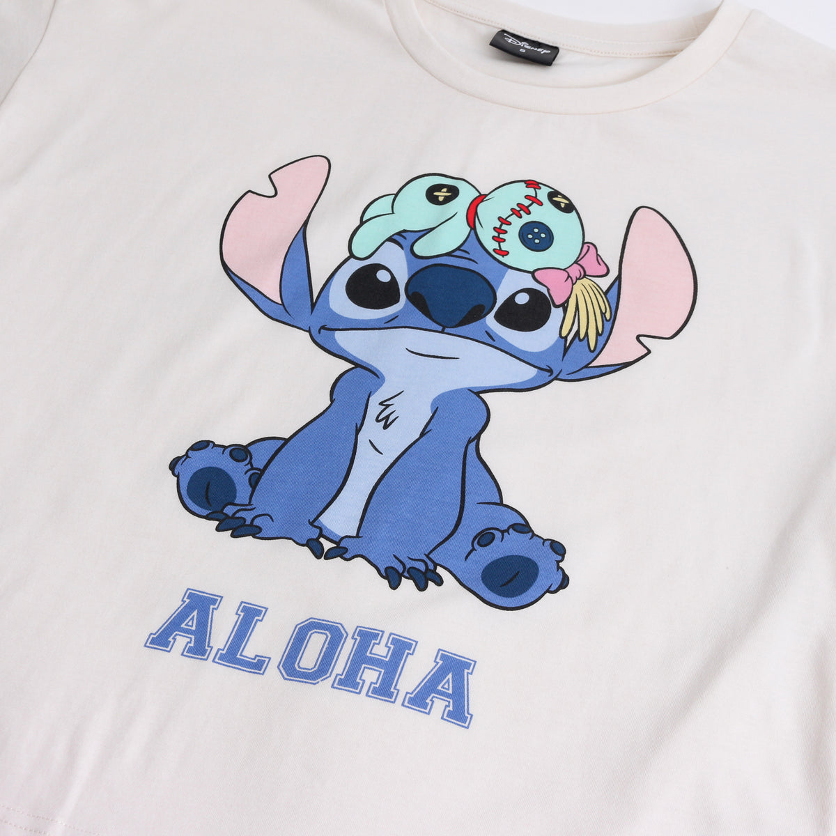 Pijama Manga Corta Mujer Lilo & Stitch Disney Aloha Blanco - Pijamas Chile | The Brands Club cl