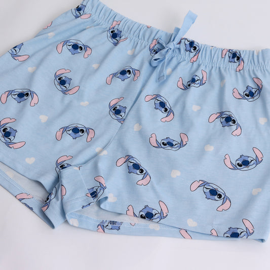 Pijama Manga Corta Mujer Lilo & Stitch Disney Aloha Blanco - Pijamas Chile | The Brands Club cl