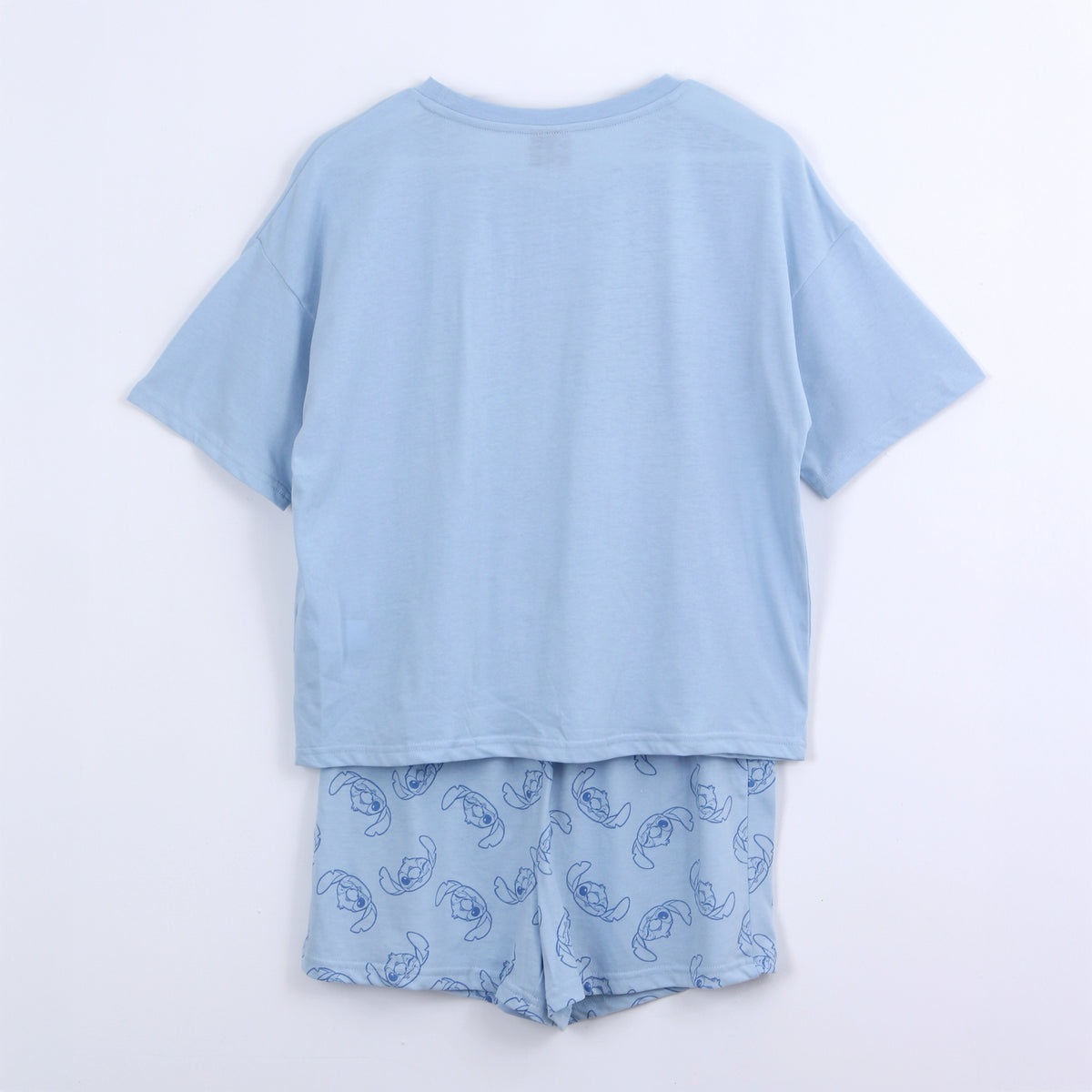 Pijama Corto Mujer Lilo & Stitch Disney Peluche Celeste